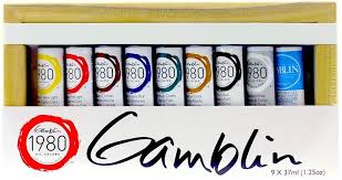Boxed set of paints by Gamblin 1980.