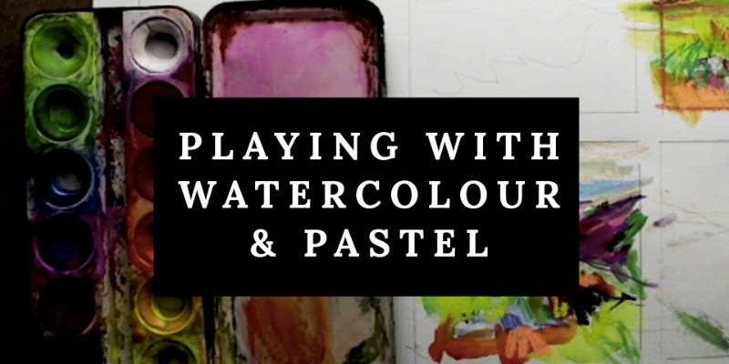 watercolour and pastel paints