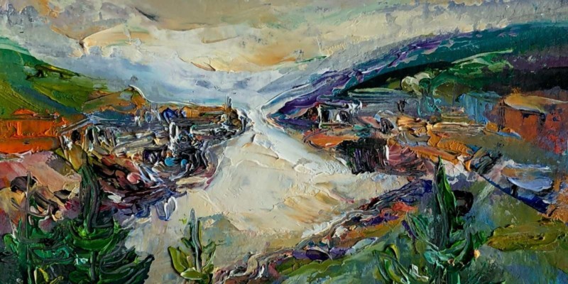 oil painting by Irene Duma of Petty Harbour, Newfoundland