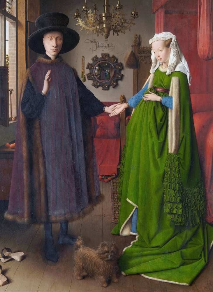 A painting by Jan Van Eyck illustrating the Classical or Flemish oil painting technique.