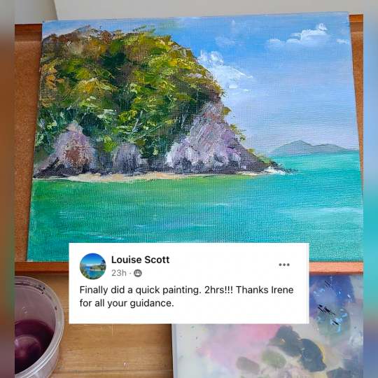 Oil painting for beginners - testimonial from Louise scott