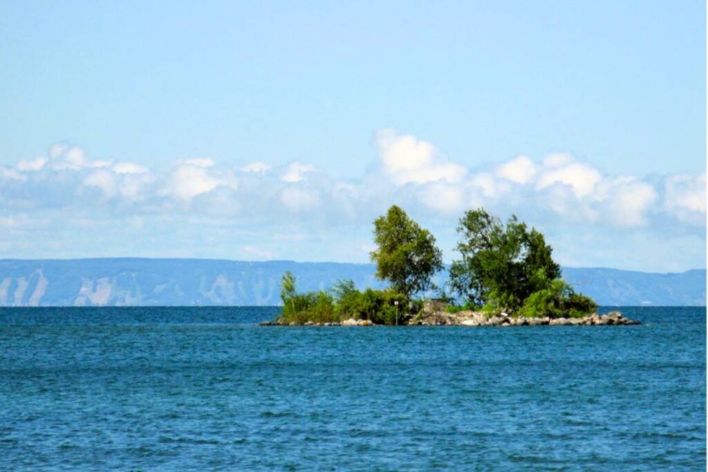 a photo of an island in Georgian Bay  